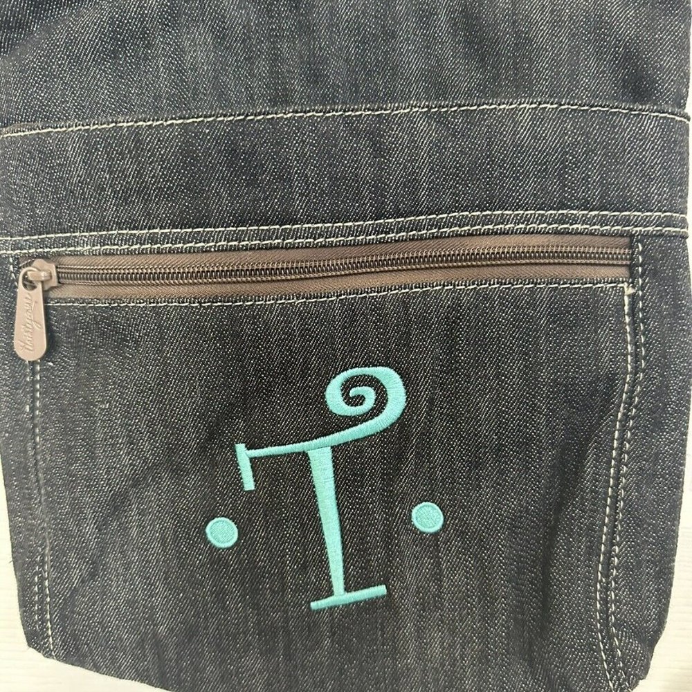 Thirtyone Denim Crossbody Purse 'T' Monogram